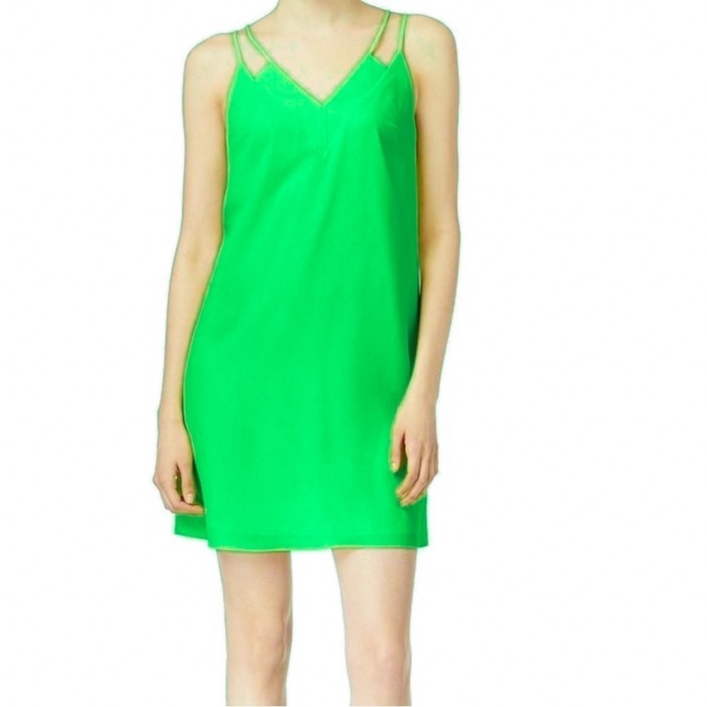 Cece Green Slip Dress